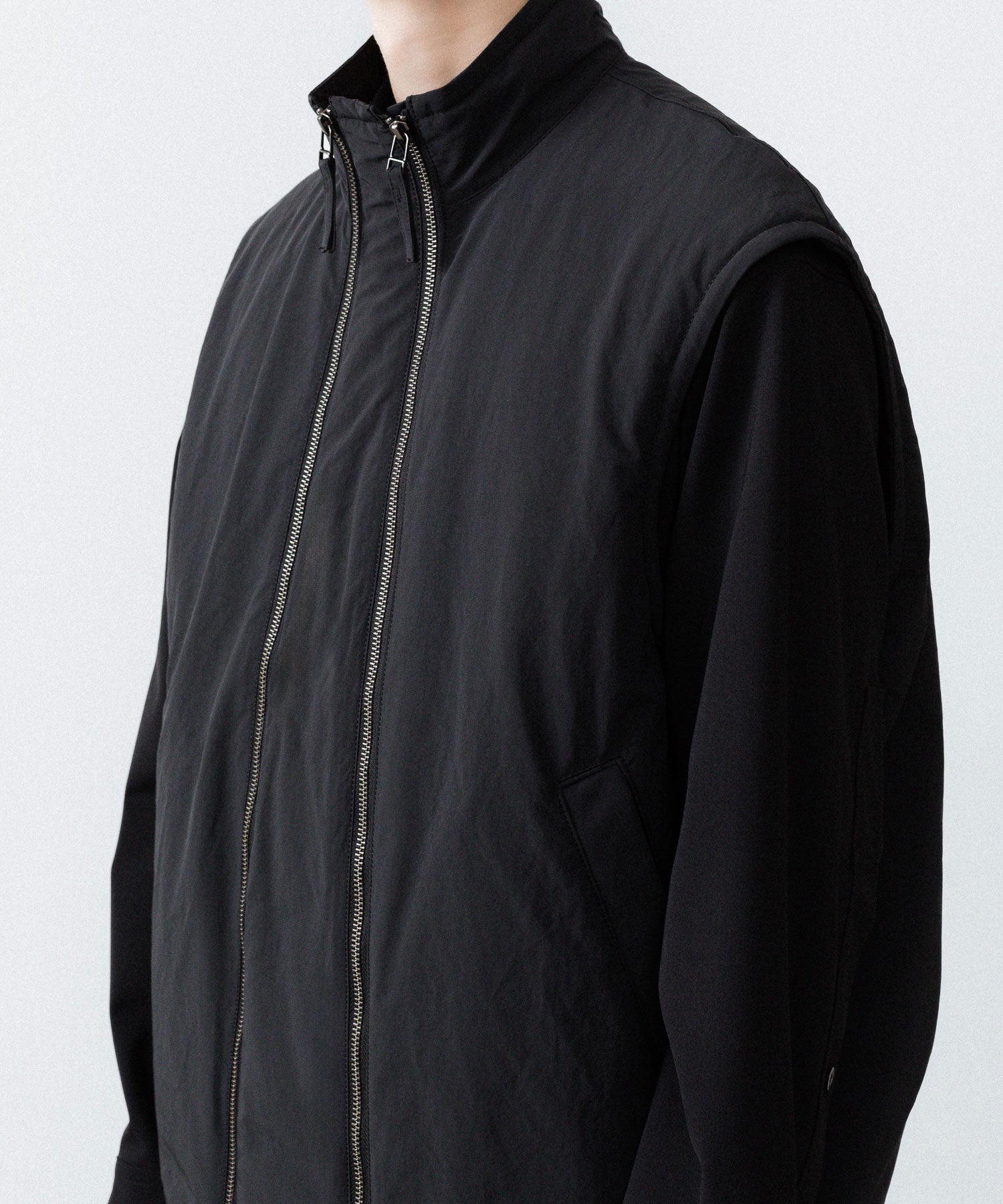 UJOH ウジョーのW ZIP VESTのBLACK 公式通販サイトsession福岡セレクトショップ