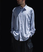 画像をギャラリービューアに読み込む, KANEMASA PHIL. カネマサフィルの46G STRIPE MODEST SHIRTのSAX BLACK公式通販session福岡セレクトショップ

