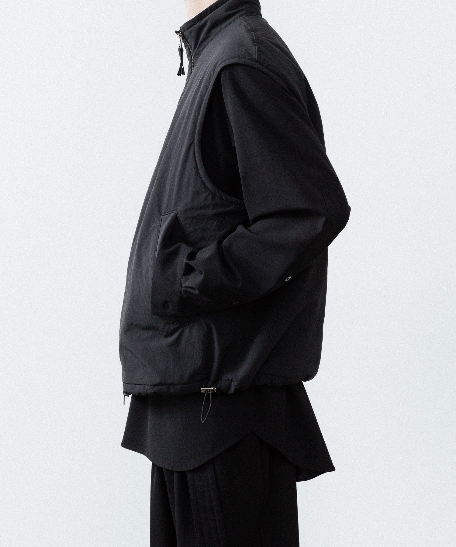 UJOH ウジョーのW ZIP VESTのBLACK 公式通販サイトsession福岡セレクトショップ