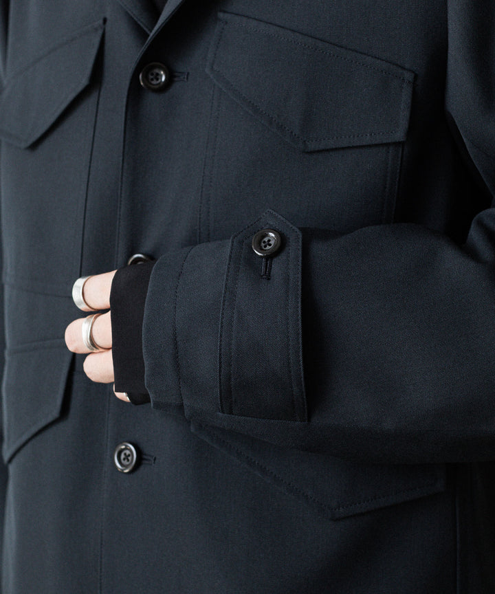 UJOH - ウジョーのRIB COLLAR 4 POCKETS BLOUSONのGRAYISH NAVY公式通販サイトsession福岡セレクトショップ