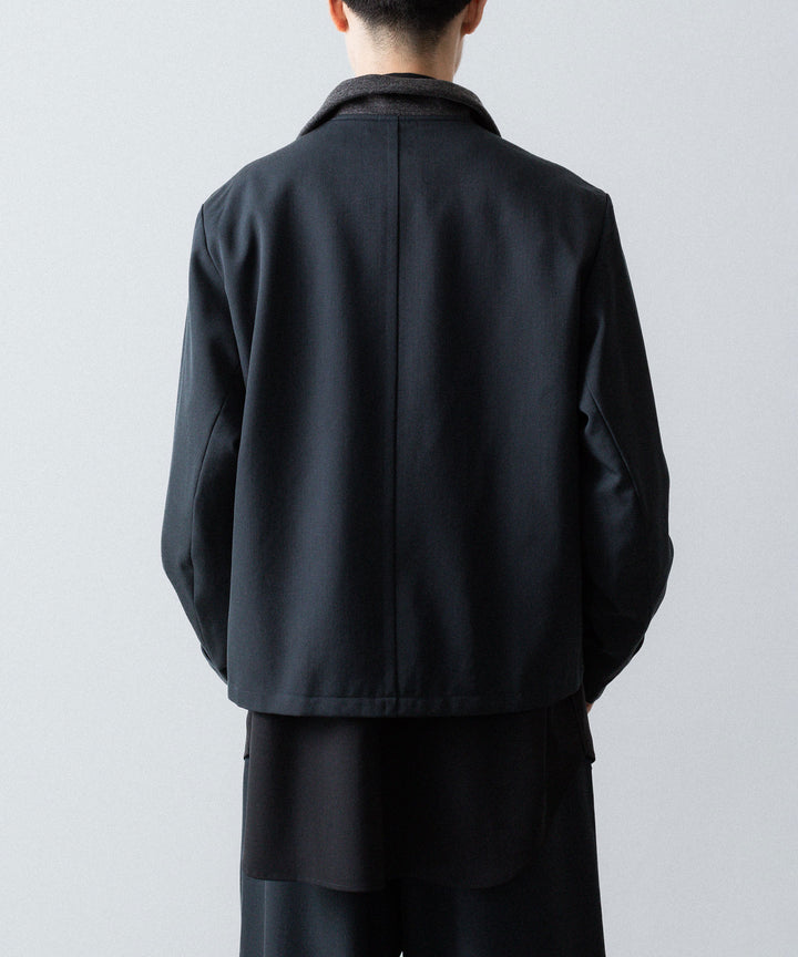 UJOH - ウジョーのRIB COLLAR 4 POCKETS BLOUSONのGRAYISH NAVY公式通販サイトsession福岡セレクトショップ