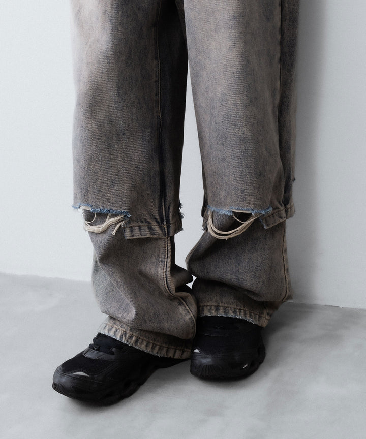 CODA コーダ GREY ACID WASH LAYERED HYBRID JEANSのGREY ACID WASH 公式通販サイトsession福岡セレクトショップ