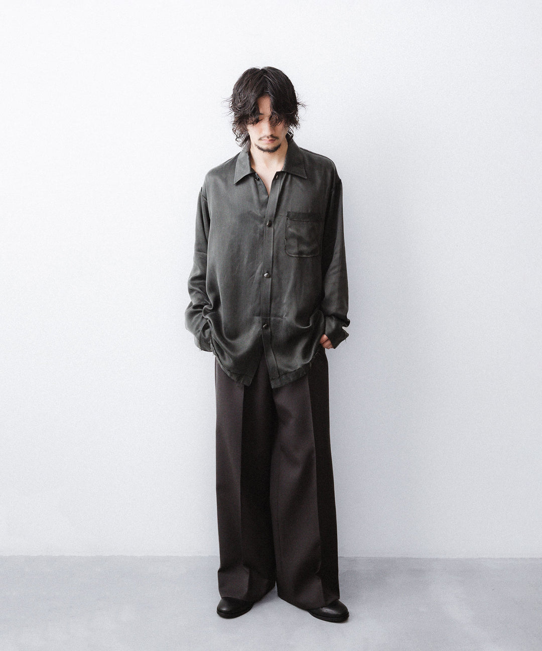 YUTASETOGAWA-ユウタセトガワのCOMFORT SHIRT-CUPROのSUMI公式通販サイトsession福岡セレクトショップ