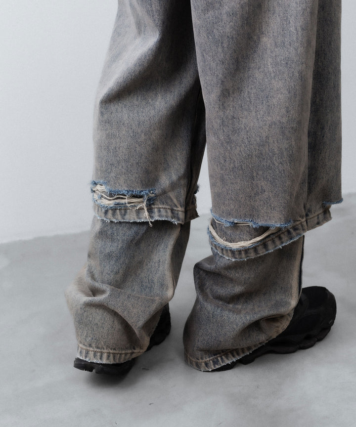 CODA コーダ GREY ACID WASH LAYERED HYBRID JEANSのGREY ACID WASH 公式通販サイトsession福岡セレクトショップ