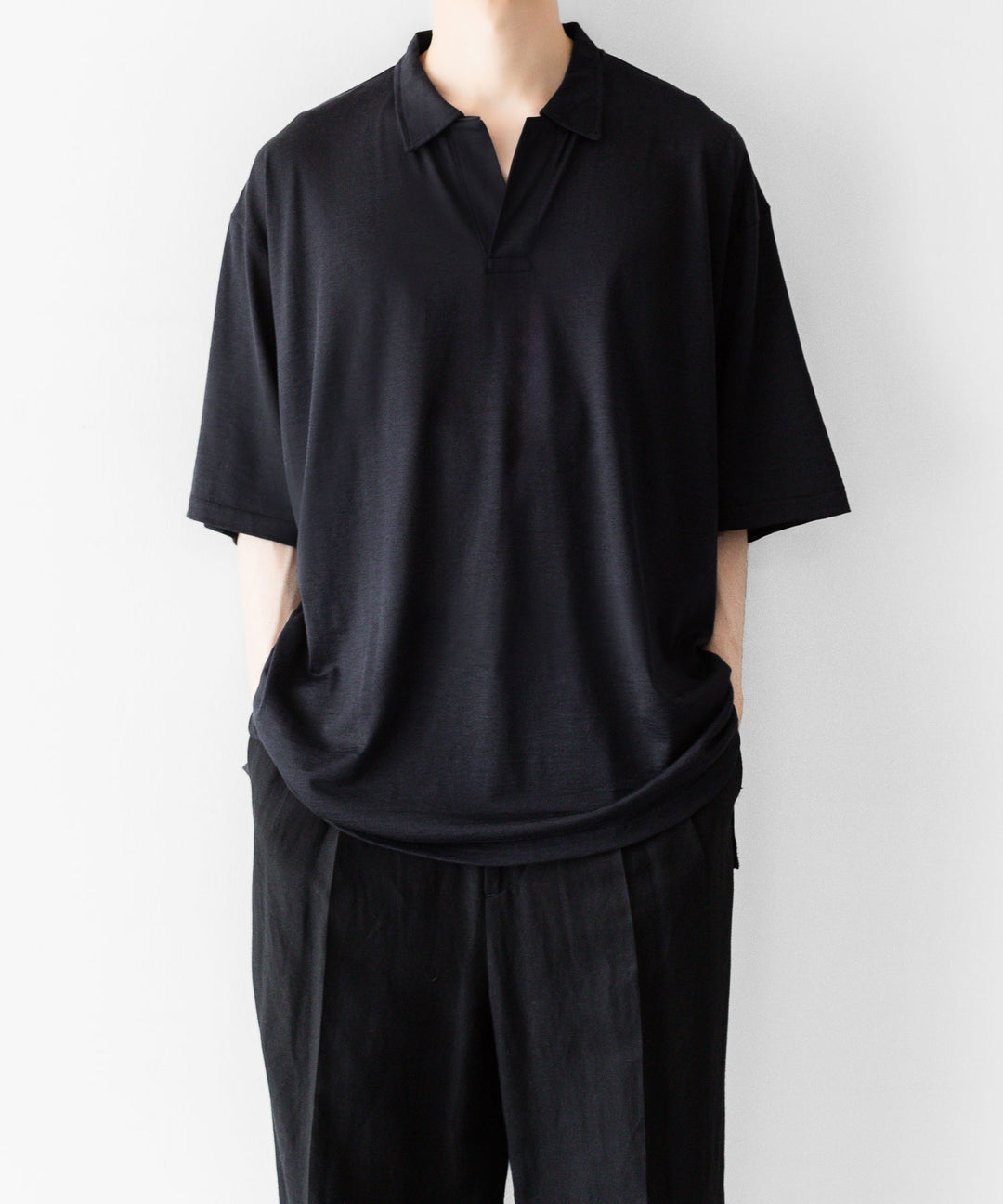 INTÉRIM - インテリムのSILK COTTON JERSEY DEADSTOCK FABRIC HYPER BIG SKIPPER SHIRTのVULCAN公式通販サイトsession福岡セレクトショップ