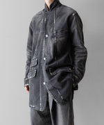 画像をギャラリービューアに読み込む, SUBLATIONS サブレーションズのMOLESKINE PRISONER COVERALL JACKET - BLACKの公式通販サイトsession福岡セレクトショップ
