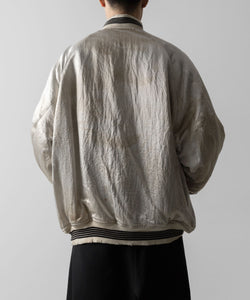 ssstein(シュタイン)×KEITAMARUYAMAのVINTAGE SATIN / VELVET REVERSIBLE ZIP JACKET - GREIGE×BLACKの公式通販サイトsession福岡セレクトショップ