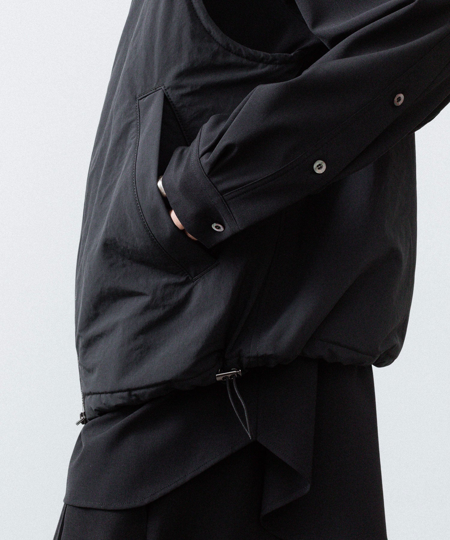 UJOH ウジョーのW ZIP VESTのBLACK 公式通販サイトsession福岡セレクトショップ