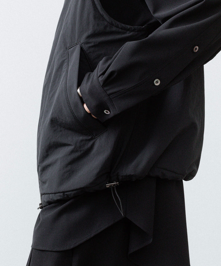UJOH ウジョーのW ZIP VESTのBLACK 公式通販サイトsession福岡セレクトショップ
