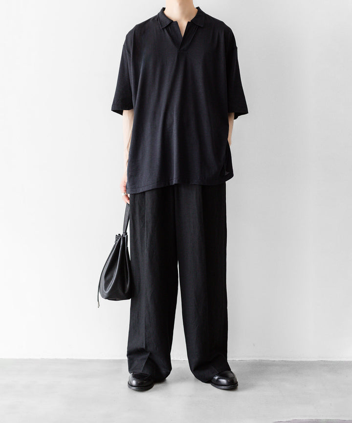 INTÉRIM - インテリムのSILK COTTON JERSEY DEADSTOCK FABRIC HYPER BIG SKIPPER SHIRTのVULCAN公式通販サイトsession福岡セレクトショップ