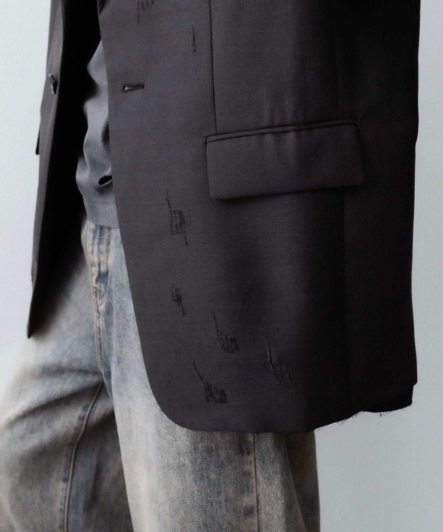 CODA コーダ BROWN WOOL POLY OVERSIZED ADAGIO DISTRESSED BLAZERのBROWN 公式通販サイトsession福岡セレクトショップ