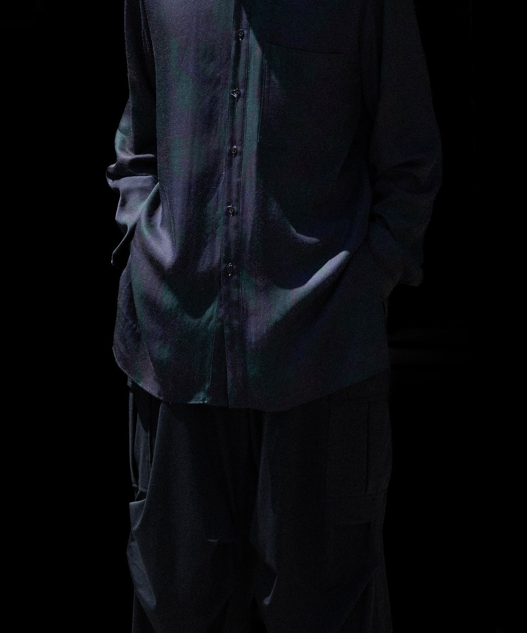 ANTHEM A-アンセムエーのLAYER PATTERN PRINTED SHIRTのFOG NAVY 公式通販サイトsession福岡セレクトショップ