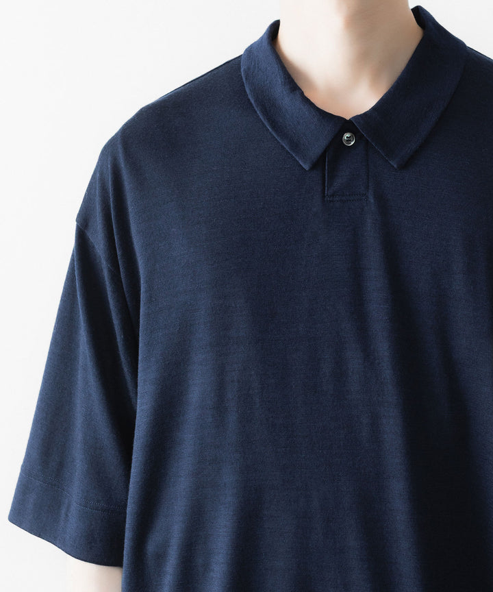 WWW WRAPINKNOT wool wearのS/S POLO SHIRTのNAVY 公式通販サイトsession福岡セレクトショップ