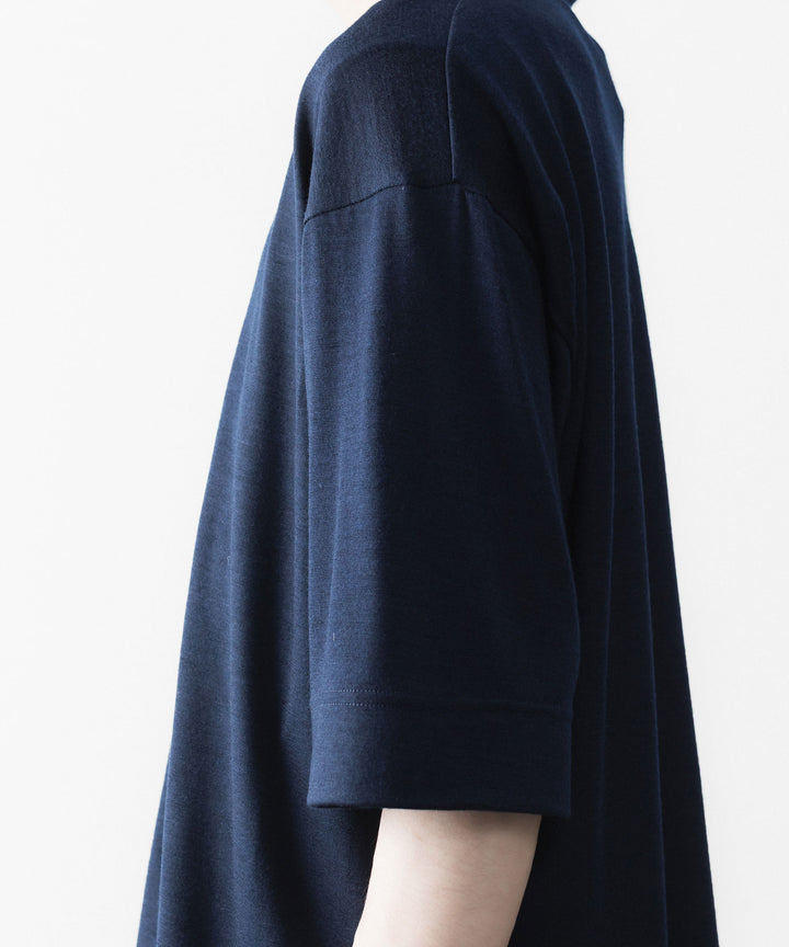 WWW WRAPINKNOT wool wearのS/S POLO SHIRTのNAVY 公式通販サイトsession福岡セレクトショップ
