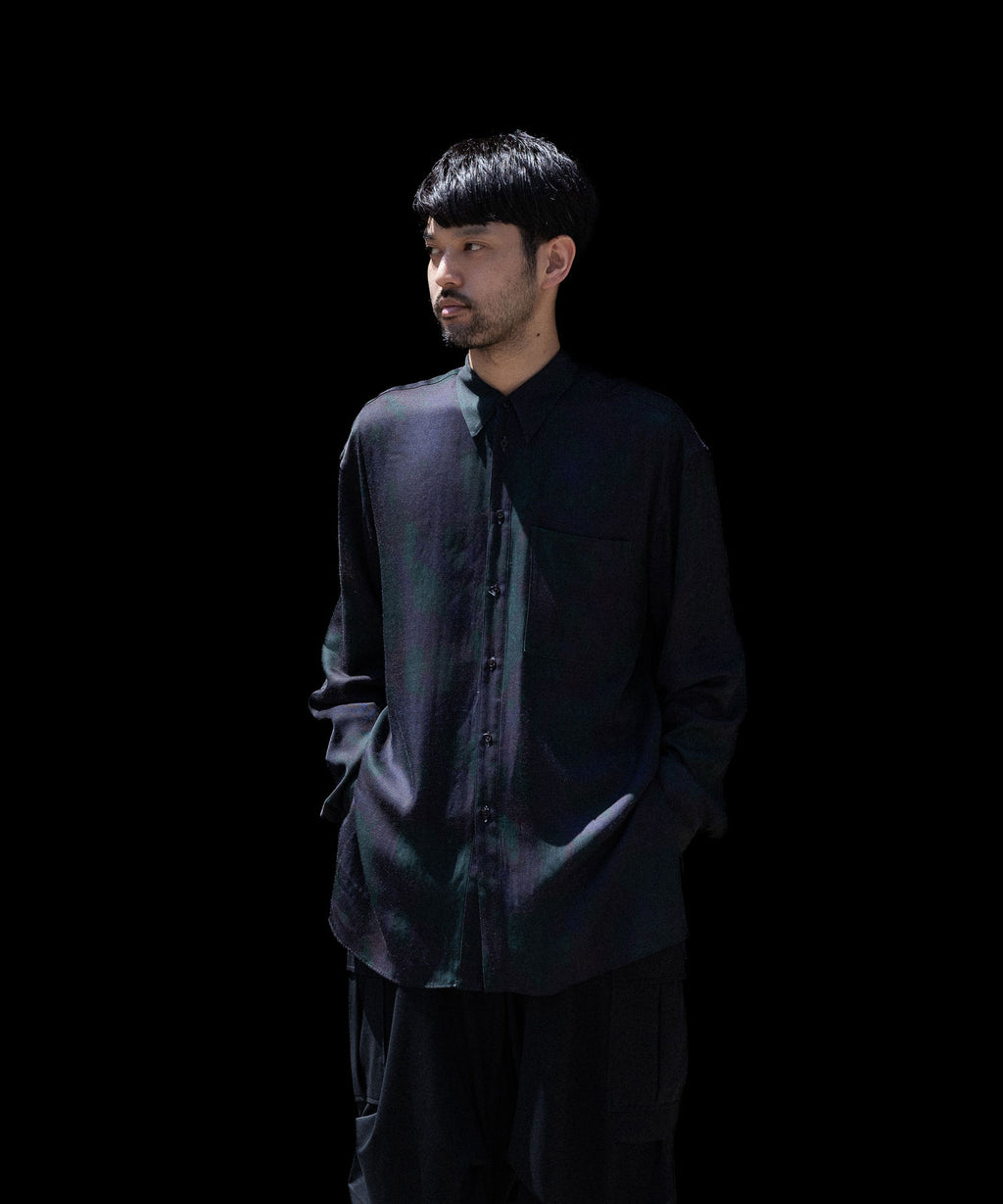 ANTHEM A-アンセムエーのLAYER PATTERN PRINTED SHIRTのFOG NAVY 公式通販サイトsession福岡セレクトショップ