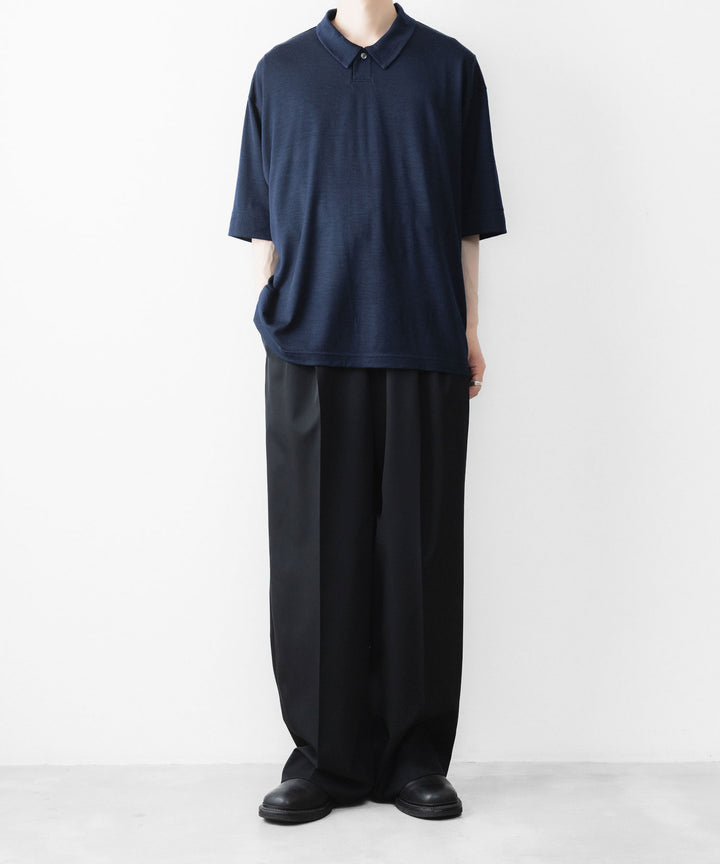 WWW WRAPINKNOT wool wearのS/S POLO SHIRTのNAVY 公式通販サイトsession福岡セレクトショップ