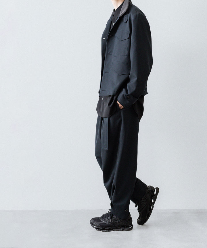 UJOH - ウジョーのRIB COLLAR 4 POCKETS BLOUSONのGRAYISH NAVY公式通販サイトsession福岡セレクトショップ