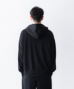画像をギャラリービューアに読み込む, WWW WRAPINKNOT wool wearのZIP HOODIEのBLACK 公式通販サイトsession福岡セレクトショップ
