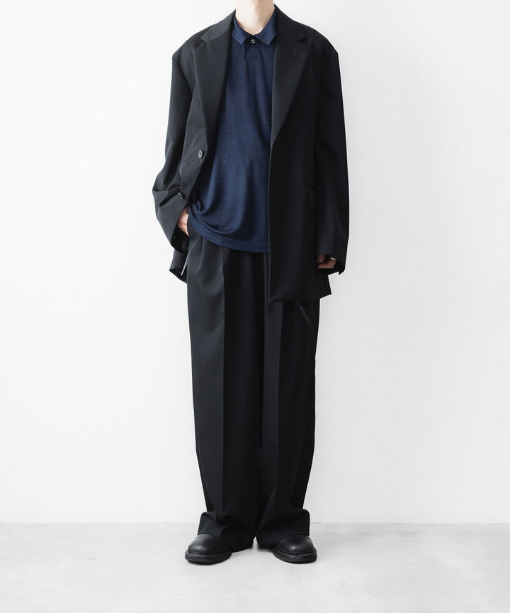 WWW WRAPINKNOT wool wearのS/S POLO SHIRTのNAVY 公式通販サイトsession福岡セレクトショップ