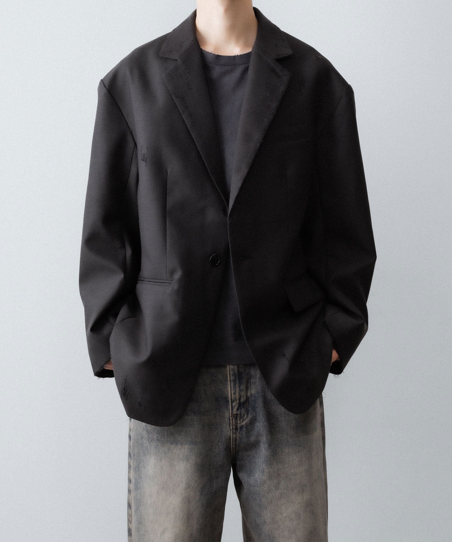 CODA コーダ BROWN WOOL POLY OVERSIZED ADAGIO DISTRESSED BLAZERのBROWN 公式通販サイトsession福岡セレクトショップ