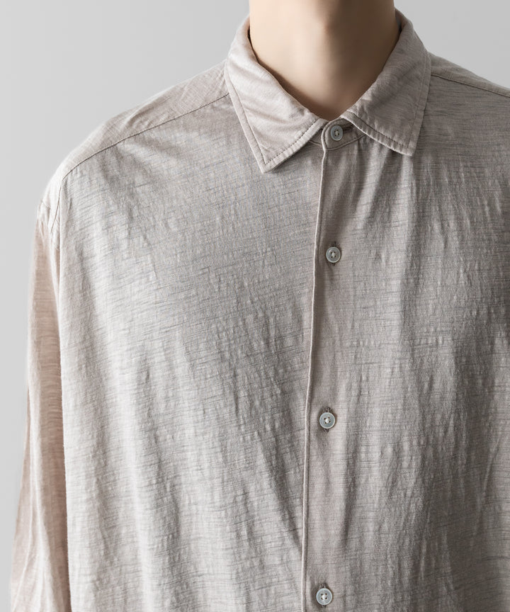 KANEMASA PHIL.-カネマサフィル28G ATMOSPHERE RAMIE L/S SHIRTのKHAKI 公式通販サイトsession福岡セレクトショップ
