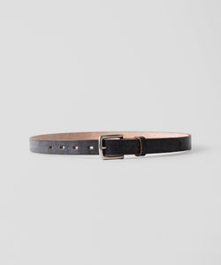 【INTÉRIM】25mm OAK BARK LEATHER BELT - BLACK