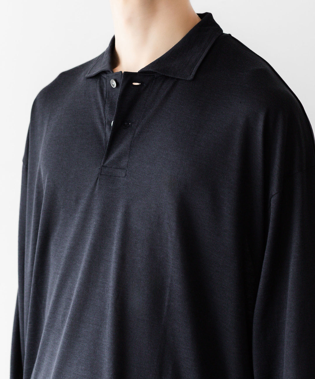 INTÉRIM インテリムのSILK COTTON JERSEY DEADSTOCK FABRIC HYPER BIG LONG POLO SHIRTのVULCAN 公式通販サイトsession福岡セレクトショップ