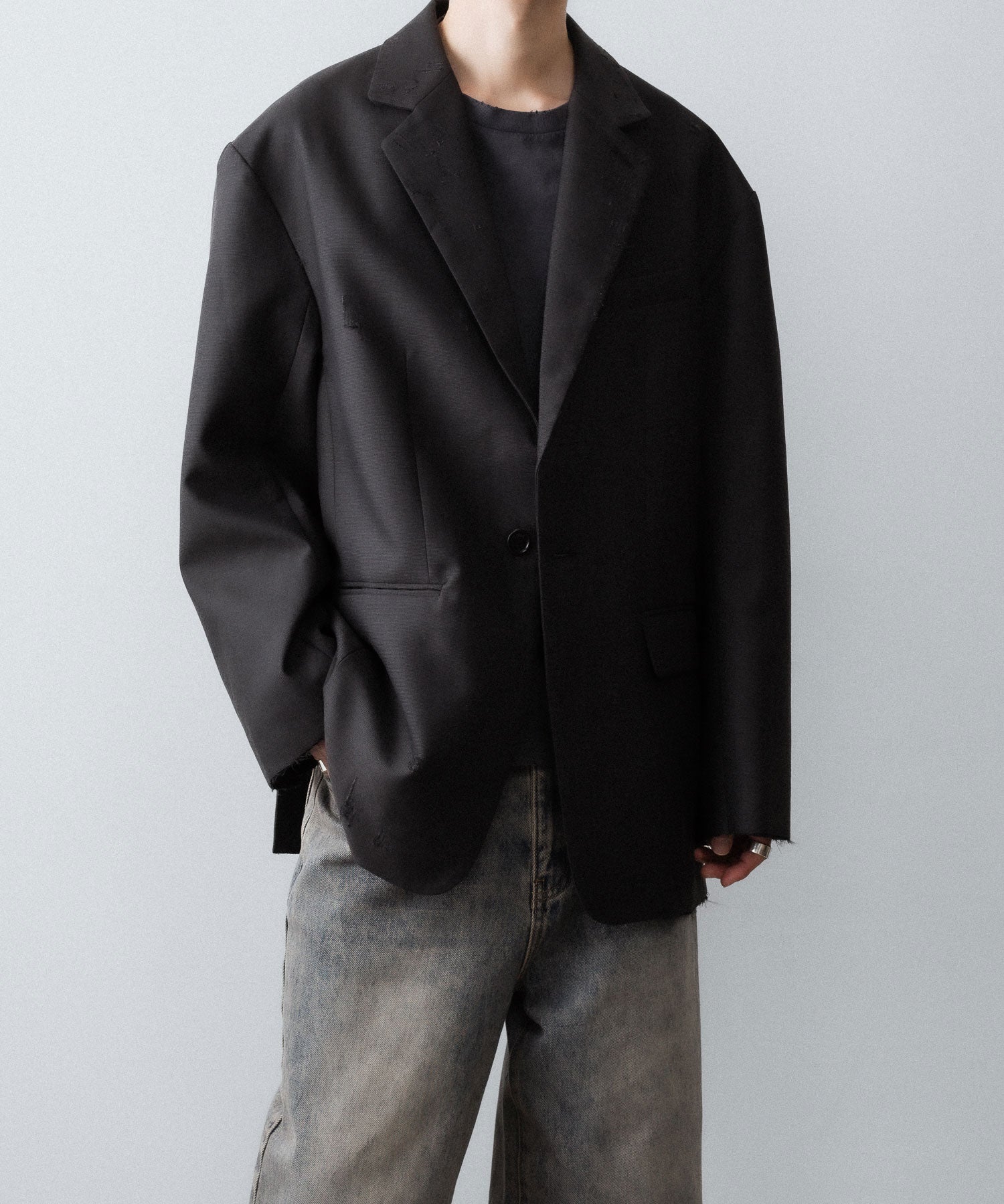 CODA コーダ BROWN WOOL POLY OVERSIZED ADAGIO DISTRESSED BLAZERのBROWN 公式通販サイトsession福岡セレクトショップ