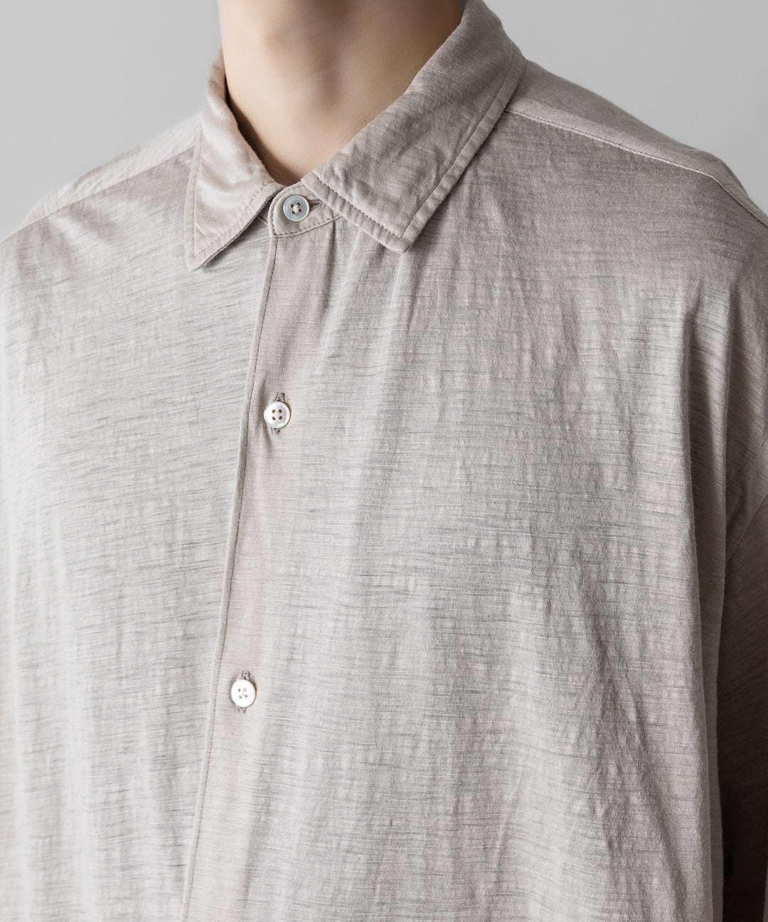 KANEMASA PHIL.-カネマサフィル28G ATMOSPHERE RAMIE L/S SHIRTのKHAKI 公式通販サイトsession福岡セレクトショップ