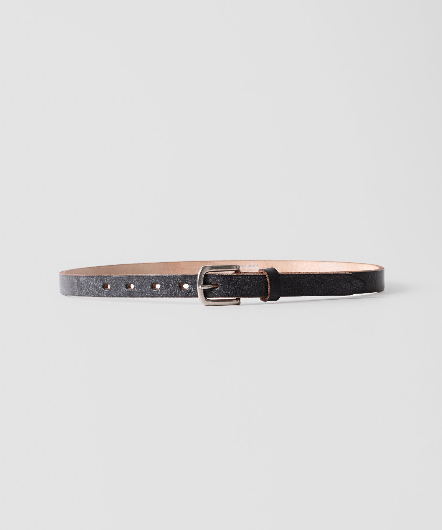 【INTÉRIM】20mm OAK BARK LEATHER BELT - BLACK