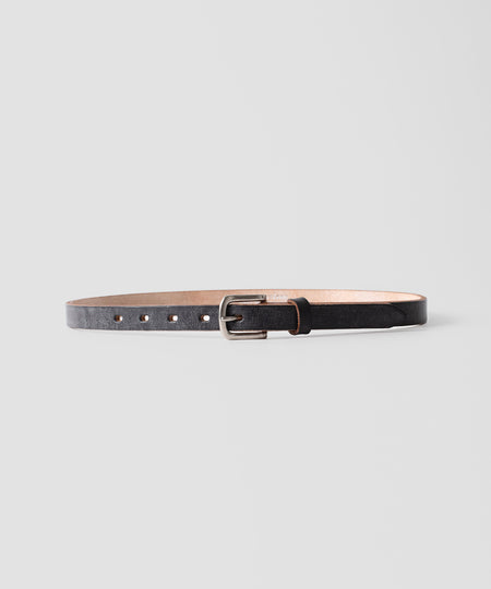 【INTÉRIM】20mm OAK BARK LEATHER BELT - BLACK