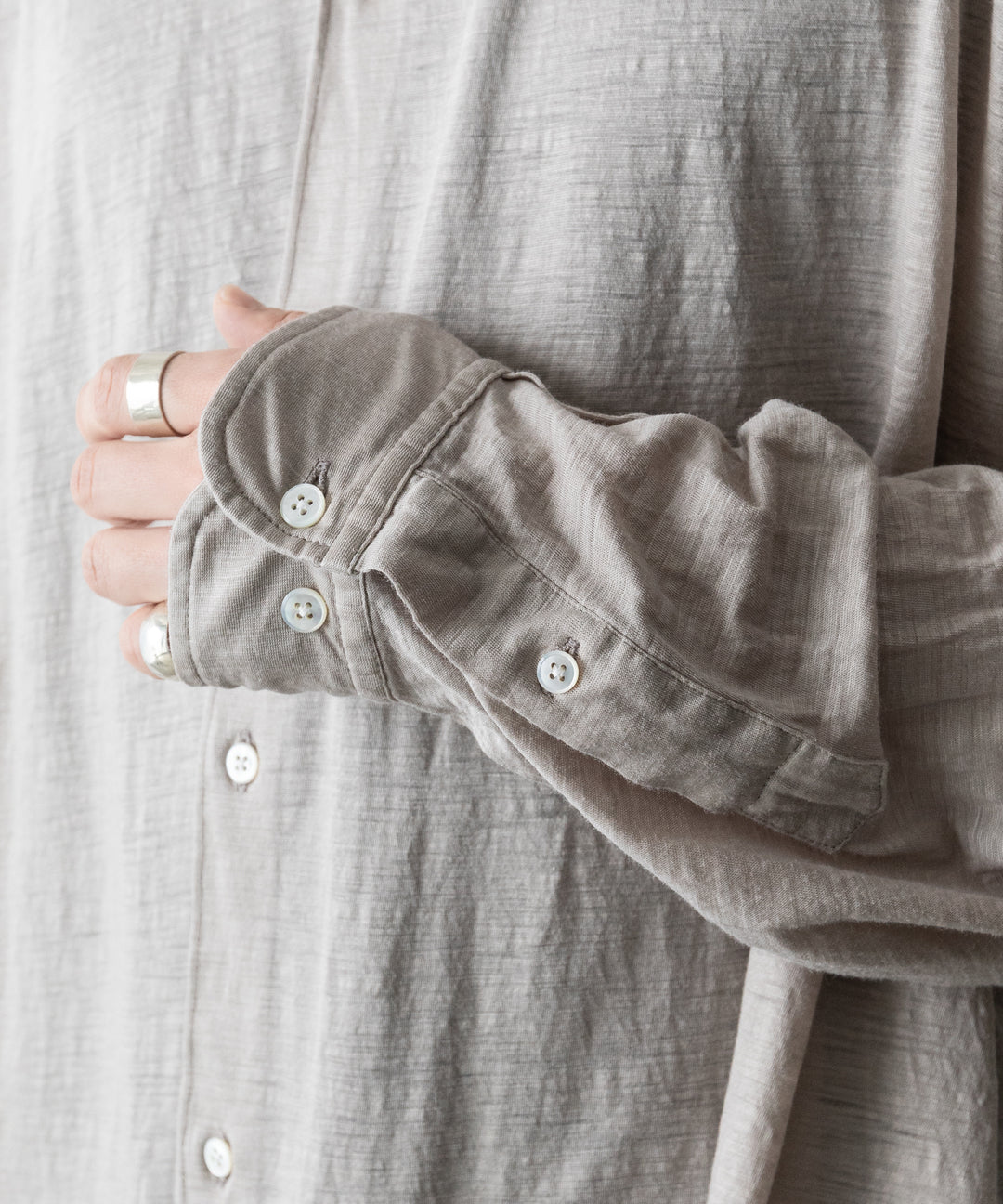 KANEMASA PHIL.-カネマサフィル28G ATMOSPHERE RAMIE L/S SHIRTのKHAKI 公式通販サイトsession福岡セレクトショップ