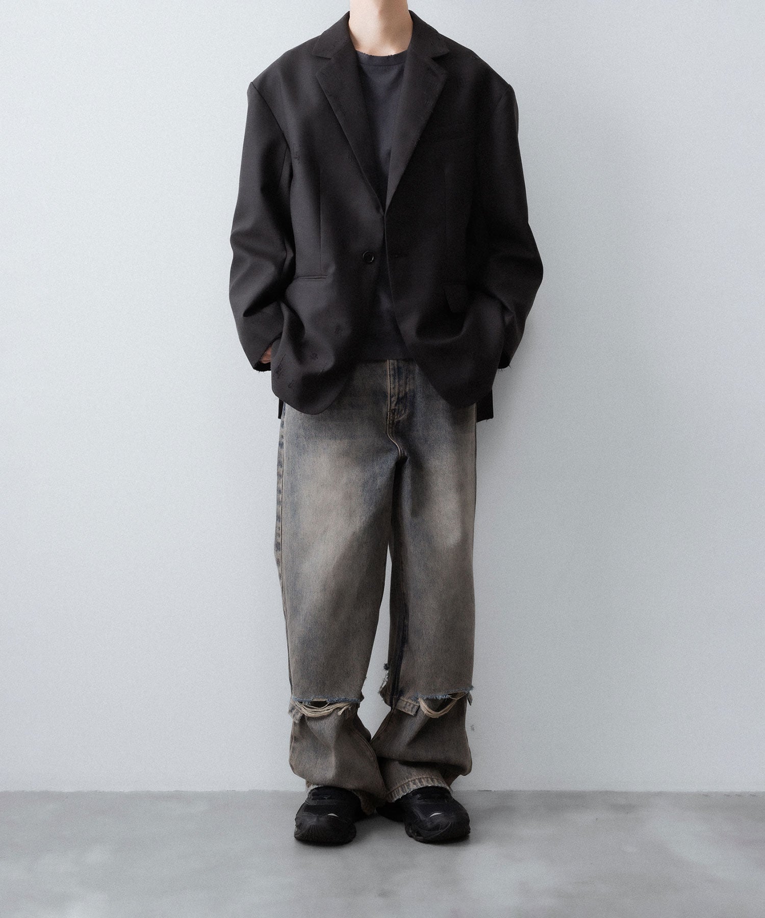 CODA コーダ BROWN WOOL POLY OVERSIZED ADAGIO DISTRESSED BLAZERのBROWN 公式通販サイトsession福岡セレクトショップ