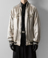【ssstein × KEITAMARUYAMA】VINTAGE SATIN / VELVET REVERSIBLE ZIP JACKET - GREIGE×BLACK