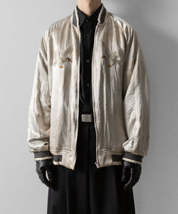 ssstein(シュタイン)×KEITAMARUYAMAのVINTAGE SATIN / VELVET REVERSIBLE ZIP JACKET - GREIGE×BLACKの公式通販サイトsession福岡セレクトショップ