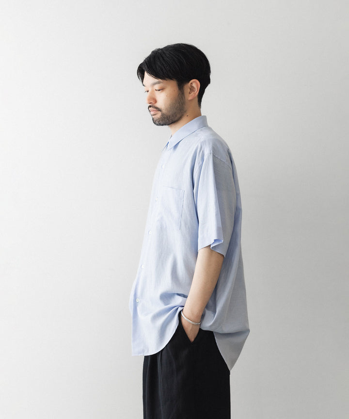 ssstein(シュタイン)のCOTTON SILK OVERSIZED SS SHIRT - SAXの公式通販サイトsession福岡セレクトショップ