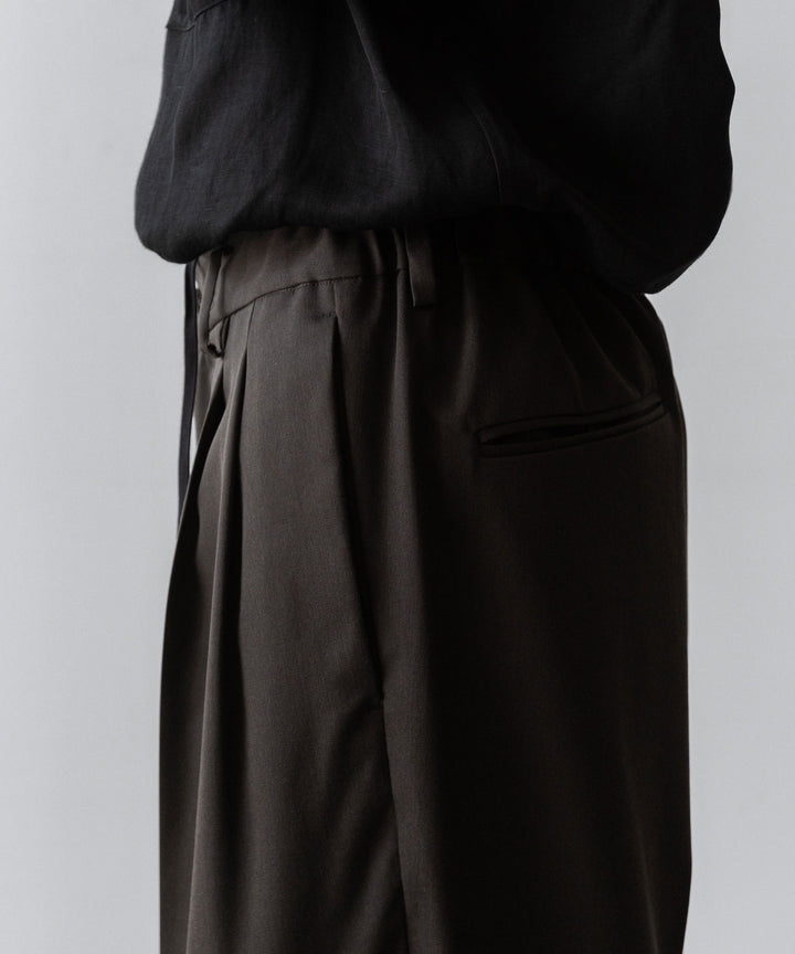 ssstein(シュタイン)のTWO TUCK EASY TROUSERS - GREY KHAKIの公式通販サイトsession福岡セレクトショップ