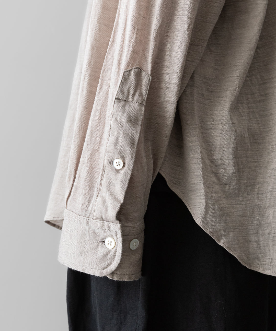 KANEMASA PHIL.-カネマサフィル28G ATMOSPHERE RAMIE L/S SHIRTのKHAKI 公式通販サイトsession福岡セレクトショップ