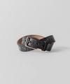 【INTÉRIM】30mm OAK BARK LEATHER BELT - BLACK