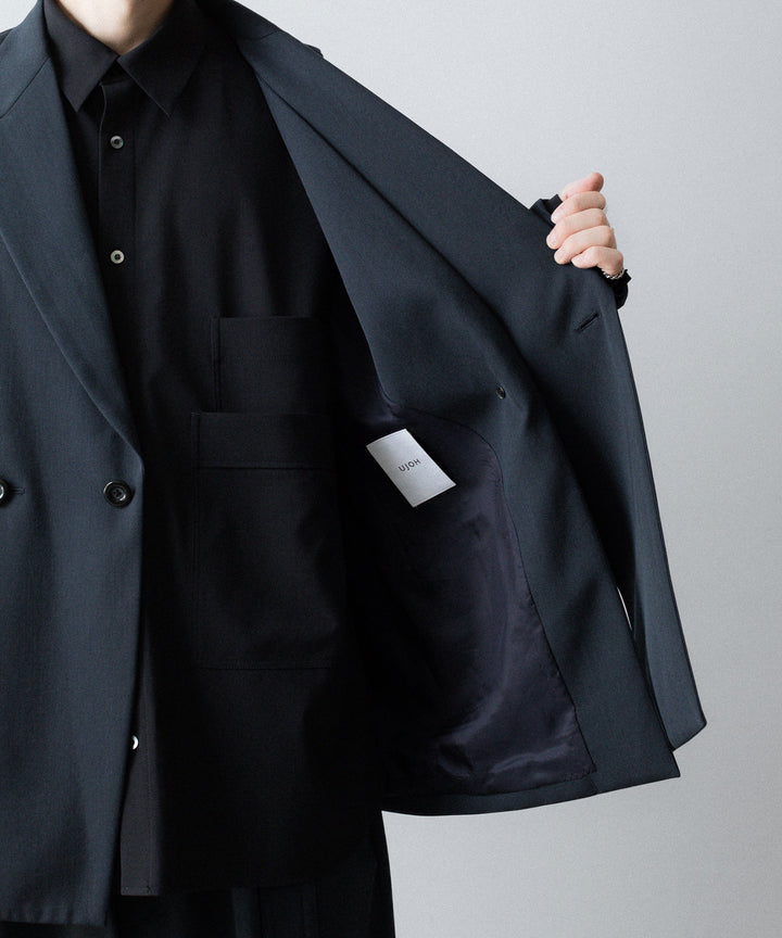 UJOH - ウジョーのCUT UP DROP SHOULDER JKTのGRAYISH NAVY公式通販サイトsession福岡セレクトショップ