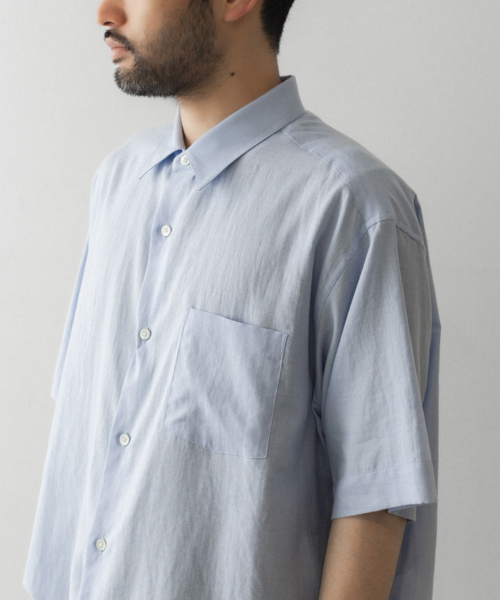 ssstein(シュタイン)のCOTTON SILK OVERSIZED SS SHIRT - SAXの公式通販サイトsession福岡セレクトショップ