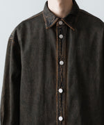 画像をギャラリービューアに読み込む, 【CODA】BLACK BROWN WASH DENIM SHIRT JACKET - BLACK BROWN

