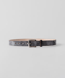 【INTÉRIM】30mm OAK BARK LEATHER BELT - BLACK