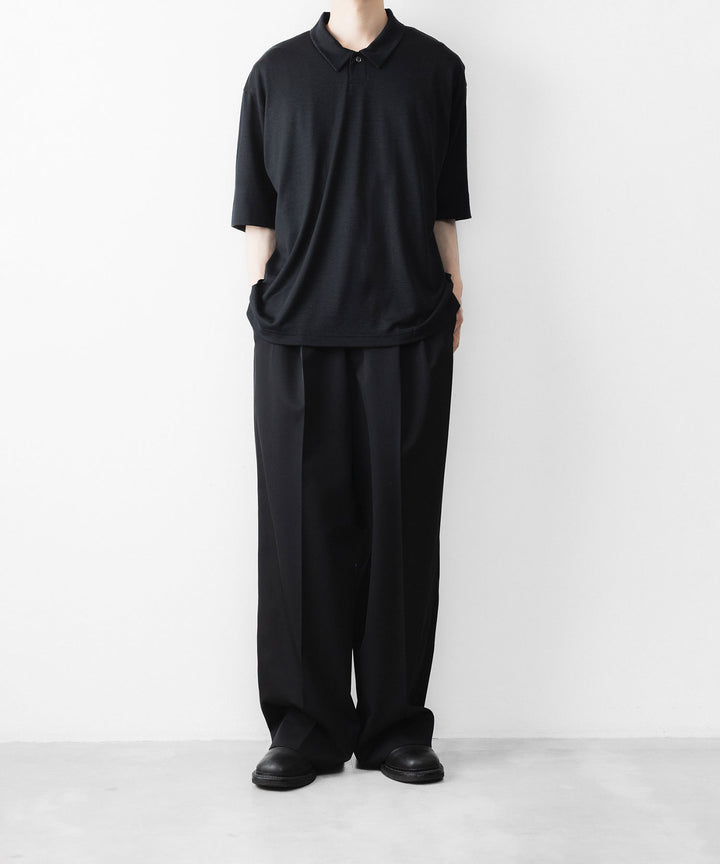 WWW ラッピンノットウールウェア S/S POLO-SHIRTのBLACK 公式通販サイトsession福岡セレクトショップ
