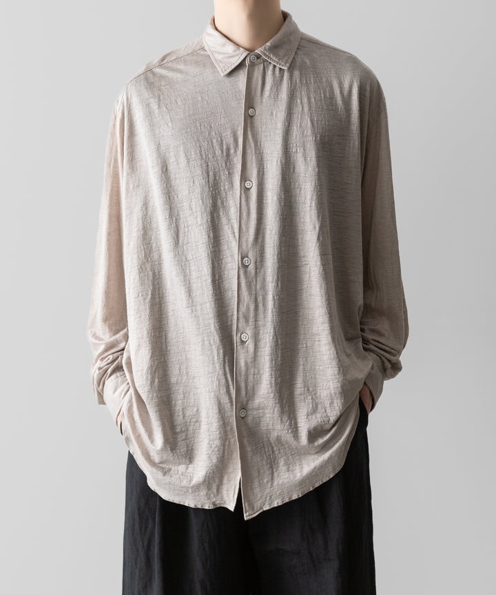 KANEMASA PHIL.-カネマサフィル28G ATMOSPHERE RAMIE L/S SHIRTのKHAKI 公式通販サイトsession福岡セレクトショップ