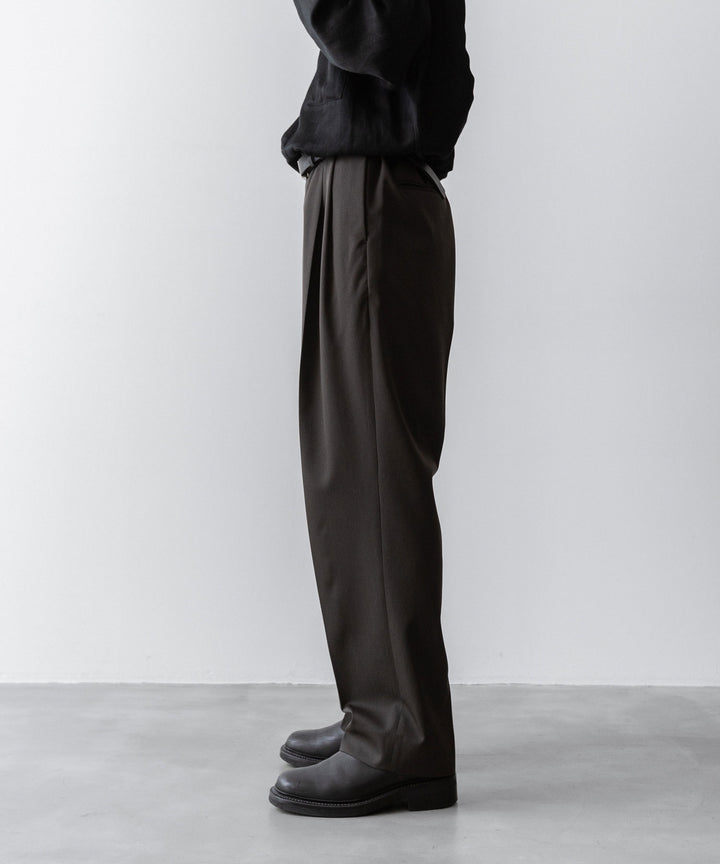 ssstein(シュタイン)のTWO TUCK EASY TROUSERS - GREY KHAKIの公式通販サイトsession福岡セレクトショップ