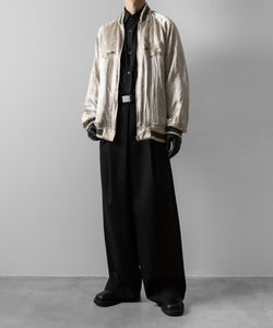 ssstein(シュタイン)×KEITAMARUYAMAのVINTAGE SATIN / VELVET REVERSIBLE ZIP JACKET - GREIGE×BLACKの公式通販サイトsession福岡セレクトショップ