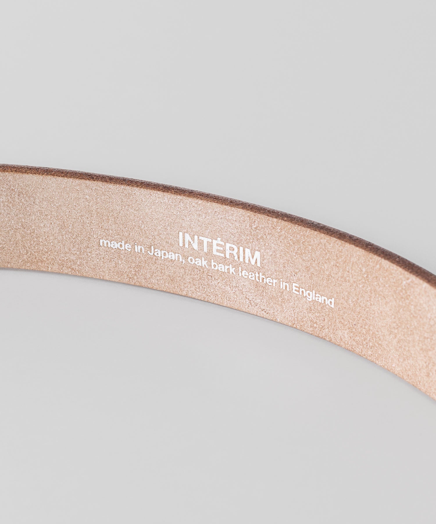 【INTÉRIM】30mm OAK BARK LEATHER BELT - BLACK