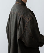 画像をギャラリービューアに読み込む, 【CODA】BLACK BROWN WASH DENIM SHIRT JACKET - BLACK BROWN
