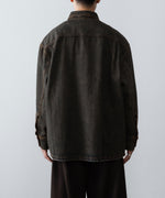 画像をギャラリービューアに読み込む, 【CODA】BLACK BROWN WASH DENIM SHIRT JACKET - BLACK BROWN
